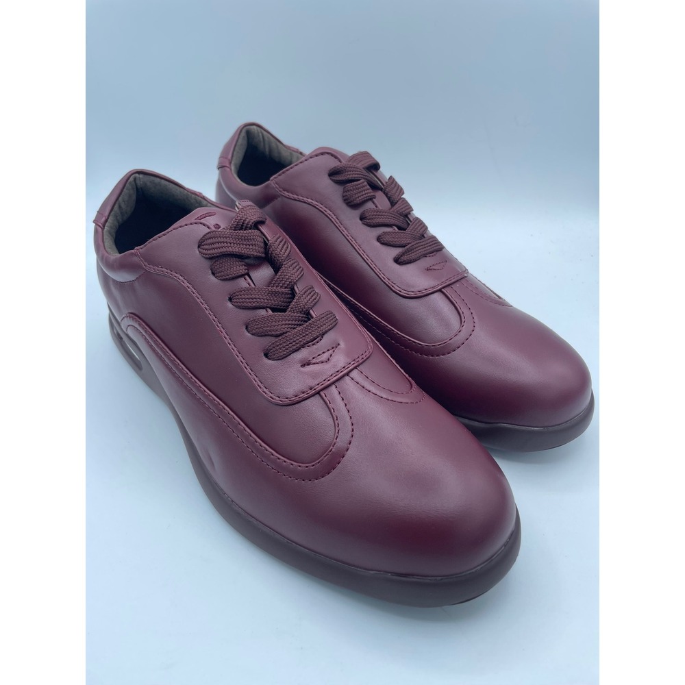 Sio Mens‎ Kansas-175 Burgundy Air Cushion Low Top Sneakers Size 10.5 New